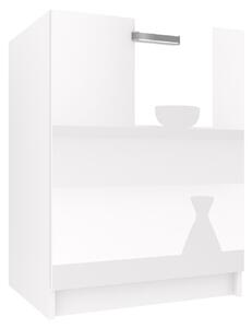 Kuchyňská skříňka Belini dřezová 60 cm bílý lesk bez pracovní desky INF SDZ60/0/WT/W/0/F