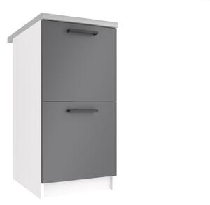 Kuchyňská skříňka Belini spodní 40 cm šedý s pracovní deskou TOR SD2 40/0/WT/SR/0/B1