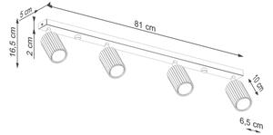 Brilagi - LED Bodové svítidlo CRESTO 4xGU10/10W/230V červená