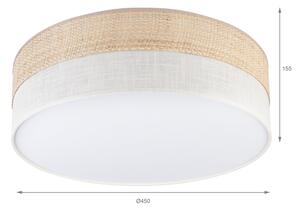 Stropní svítidlo SIRJA BOHO 2xE27/15W/230V pr. 45 cm béžová/krémová