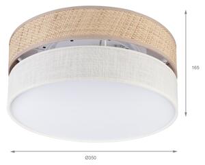 Stropní svítidlo SIRJA DOUBLE BOHO 2xE14/15W/230V pr. 35 cm béžová/krémová