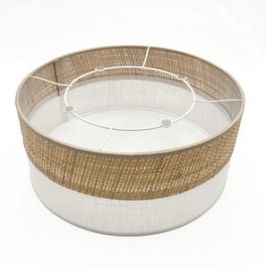 Stropní svítidlo SIRJA DOUBLE BOHO 2xE14/15W/230V pr. 35 cm béžová/bílá