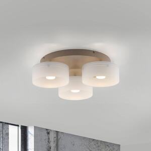 Paul Neuhaus LED stropní svítidlo MARIKA béžová/bílá 40 cm, 3 žárovky, sklo, Switchdim, stmívatelný, Krémová / jantar, Obývací pokoj / jídelna, Sklo, Moderní, Stropní svítidlo