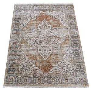 Makro Abra Kusový koberec Adara 03 Klasický hnědý žlutý krémový Rozměr: 120x170 cm