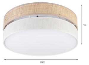 Stropní svítidlo SIRJA BOHO 2xE27/15W/230V pr. 45 cm béžová/krémová