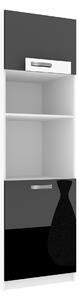 Vysoká kuchyňská skříňka Belini pro vestavnou troubu 60 cm černý lesk INF SSP60/1/WT/B/0/F