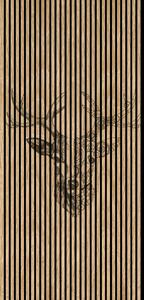 Designový akustický panel „Jelen“ (Deer01) Vyberte požadovaný rozměr: NR. 3: 1133 x 2400 mm (2 panely)