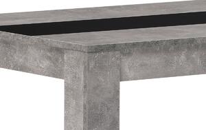 Jídelní stůl 138x80x74 cm, MDF dekor beton DT-P140 BET