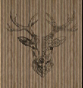 Designový akustický panel „Jelen“ (Deer01) Vyberte požadovaný rozměr: NR. 5: 2253 x 2400 mm (4 panely)