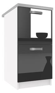 Kuchyňská skříňka Belini spodní 40 cm černý lesk s pracovní deskou INF SD2-40/0/WT/B/0/F