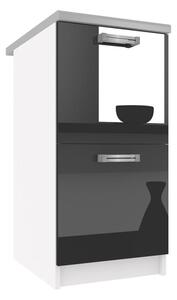 Kuchyňská skříňka Belini spodní 40 cm černý lesk s pracovní deskou INF SD2-40/0/WT/B/0/D