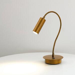 Cremasco Stolní lampa 7538, mosaz, brunovaná, nastavitelná, GU4-MR11, Bronz / starožitná mosaz, Obývací pokoj / jídelna, Mosaz, Moderní