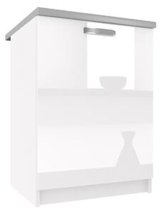 Kuchyňská skříňka Belini spodní 60 cm bílý lesk s pracovní deskou INF SD60/0/WT/W/0/F