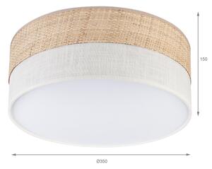 Stropní svítidlo SIRJA DOUBLE BOHO 2xE14/15W/230V pr. 35 cm béžová/krémová