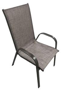 TEMPO Stohovatelná židle, hnědý melír/hnědá, ALDERA