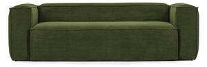 Zelená manšestrová pohovka 240 cm Blok – Kave Home