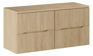 Comad Závěsná skříňka pod umyvadlo Nordic s deskou 120 cm dub cremona