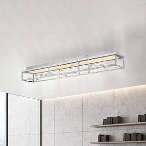 Paul Neuhaus LED stropní svítidlo SKINA, chrom, 112 cm, stmívatelné, s dálkovým, stmívatelný, Chrom / stříbro, Obývací pokoj / jídelna, kov, Moderní