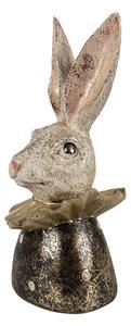 Dekorace busta králík se zlatou patinou - 11*11*23 cm