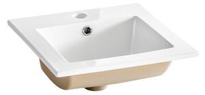 Koupelnová sestava - ARUBA white, 40 cm, sestava č. 11, dub craft/lesklá bílá