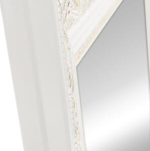 TEMPO Stojanové zrcadlo, bílá/bílo zlatý ornament, LAVAL