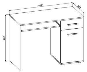Dětský pokoj DOMINO II (postel, skříň, PC stůl) sonoma/bílá