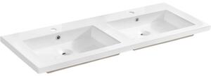Koupelnová sestava - BAHAMA white, 120 cm, sestava č. 3, bílá/lesklá bílá/dub votan
