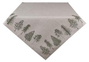 Béžový bavlněný ubrus se stromky Natural Pine Trees - 150*250 cm - Clayre & Eef