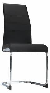 Jídelní židle, černá/chrom, VATENA