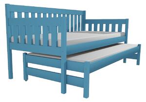 Vomaks unit, s.r.o. Dětská postel s výsuvnou přistýlkou M 006 NEW* Povrchová úprava: netransparentní barva modrá, Rozměr: 90 x 180 cm