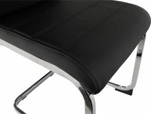 Jídelní židle, černá/chrom, VATENA