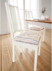 LIVARNO home Podsedák na židli, 35 x 35 cm, 2 kusy (mintová/bílá/růžová/žlutá) (100344346001)