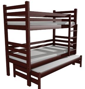 Vomaks unit, s.r.o. Patrová postel s výsuvnou přistýlkou M 008 NEW* Povrchová úprava: surové dřevo, Prostor mezi lůžky: 80 cm, Rozměr: 80 x 180 cm