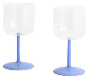 HAY Sada skleniček na víno Tint, 2ks, Clear / Blue