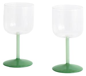 HAY Sada skleniček na víno Tint, 2ks, Clear / Green