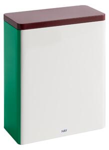 HAY Plechová dóza Tin, X-large, Burgundy / Off-white / Green