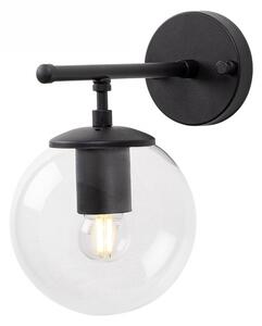Opviq Nástěnná lampa Roe černá/čirá
