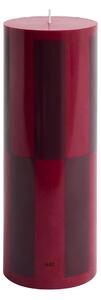 HAY Svíčka Column, Large, Wine / Bordeaux Large Check