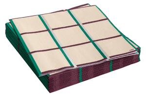 HAY Papírové ubrousky Pattern Lunch, 20 ks, Off-white, Silver / Green grid