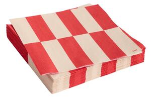 HAY Papírové ubrousky Pattern Lunch, 20 ks, Off-white / Red