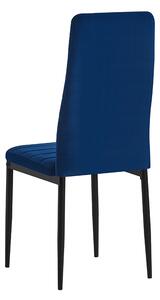 TEMPO Židle, modrá, velvet látka / černý kov, COLETA NOVA