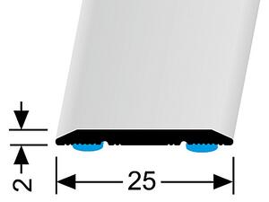 Přechodový profil 25 mm, plochý (samolepící) | Küberit 442, 442 SK Im. nerezu kart. F2G