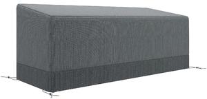 Outsunny nepromokavý zimní potah na terasový nábytek — větruodolný, odolný proti UV, Oxford 600D, 190,5 × 72 × 63–76 cm, světle šedý | Aosom