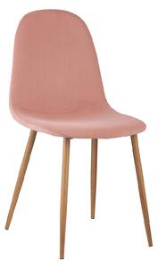 Židle, růžová Velvet látka / buk, LEGA