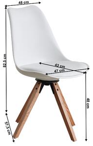 TEMPO Stylová otočná židle, bílá, ETOSA
