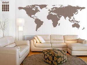 Mapa světa z kostiček 80 x 32 cm