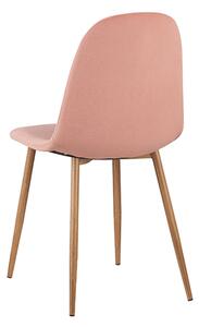 Židle, růžová Velvet látka / buk, LEGA