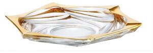 KŘISTÁLOVÝ PODNOS BOHEMIA FLAMENCO GOLD SOFT 330MM