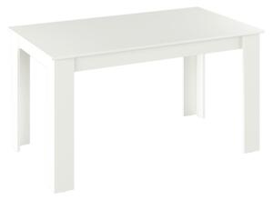 TEMPO Jídelní stůl, bílá, 140x80 cm, GENERAL NEW