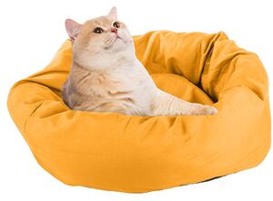 Plyšový pelíšek pro psa/kočku BONENEST 50 cm, oranžový